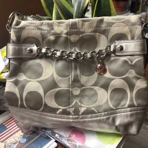 Coach 16860 Purse with Shoulder Strap Gray